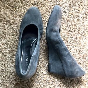 Vionic Suede Heeled Wedges